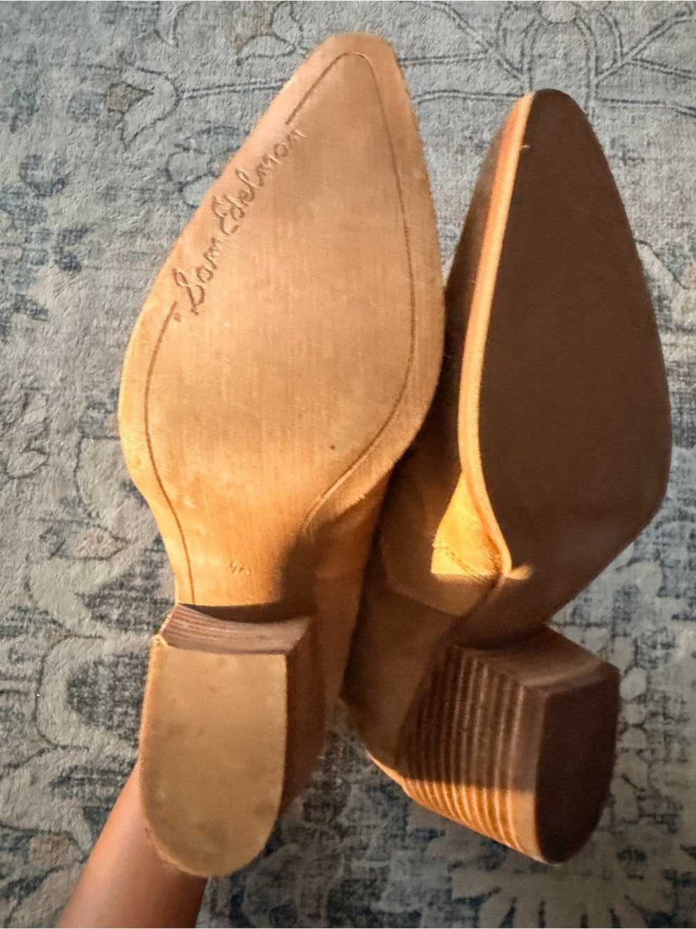 Sam Edelman Tan Suede Western Ankle Boots - Picture 4 of 6
